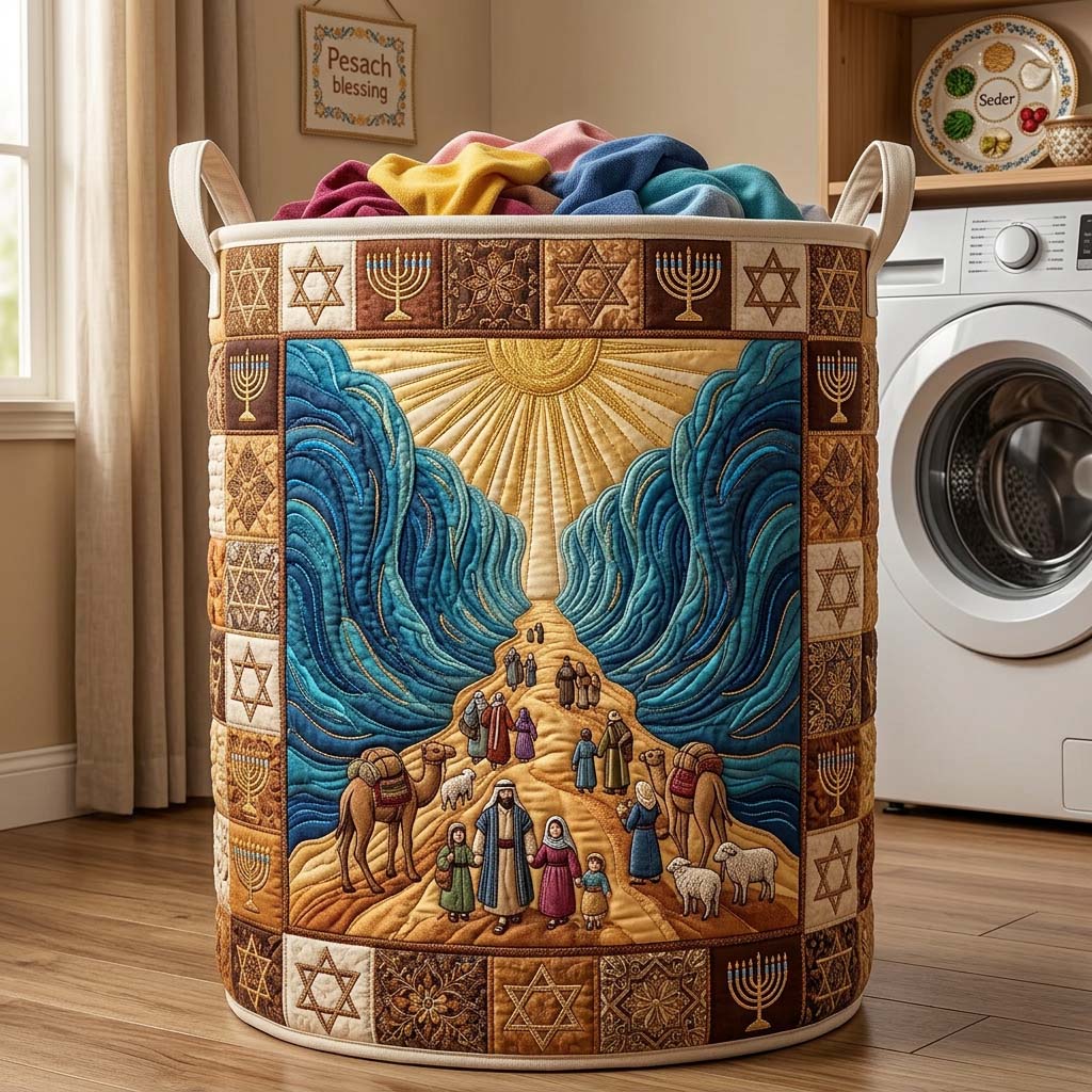 Sacred Passage Quilted Laundry Basket GFTOHD14552