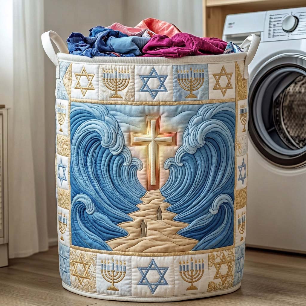 Faithful Exodus Quilted Laundry Basket GFTOHD14556