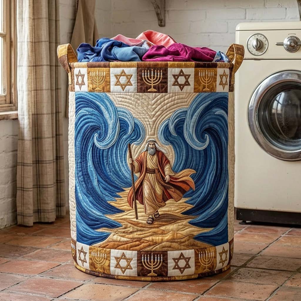 Moses Path Quilted Laundry Basket GFTOHD14558
