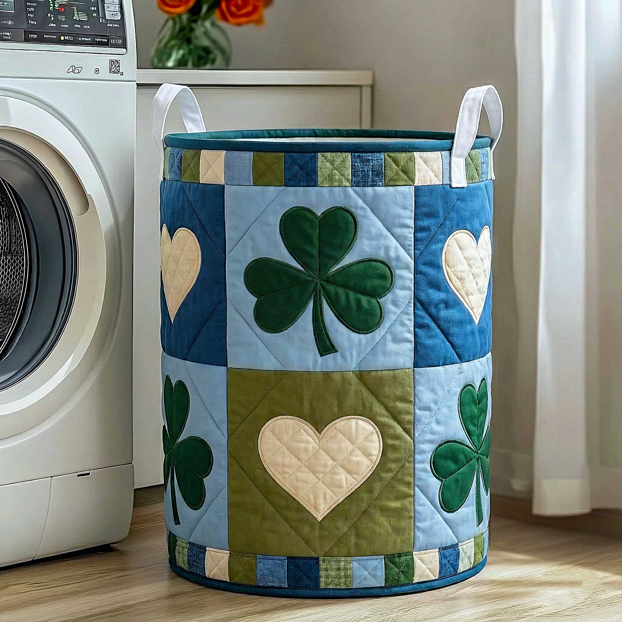 Irish Blessings Quilted Laundry Basket GFTOMA8972
