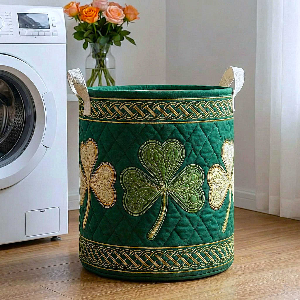 Irish Blessings Quilted Laundry Basket GFTOMA8975