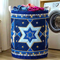 David Emblem Quilted Laundry Basket GFTOMA8977