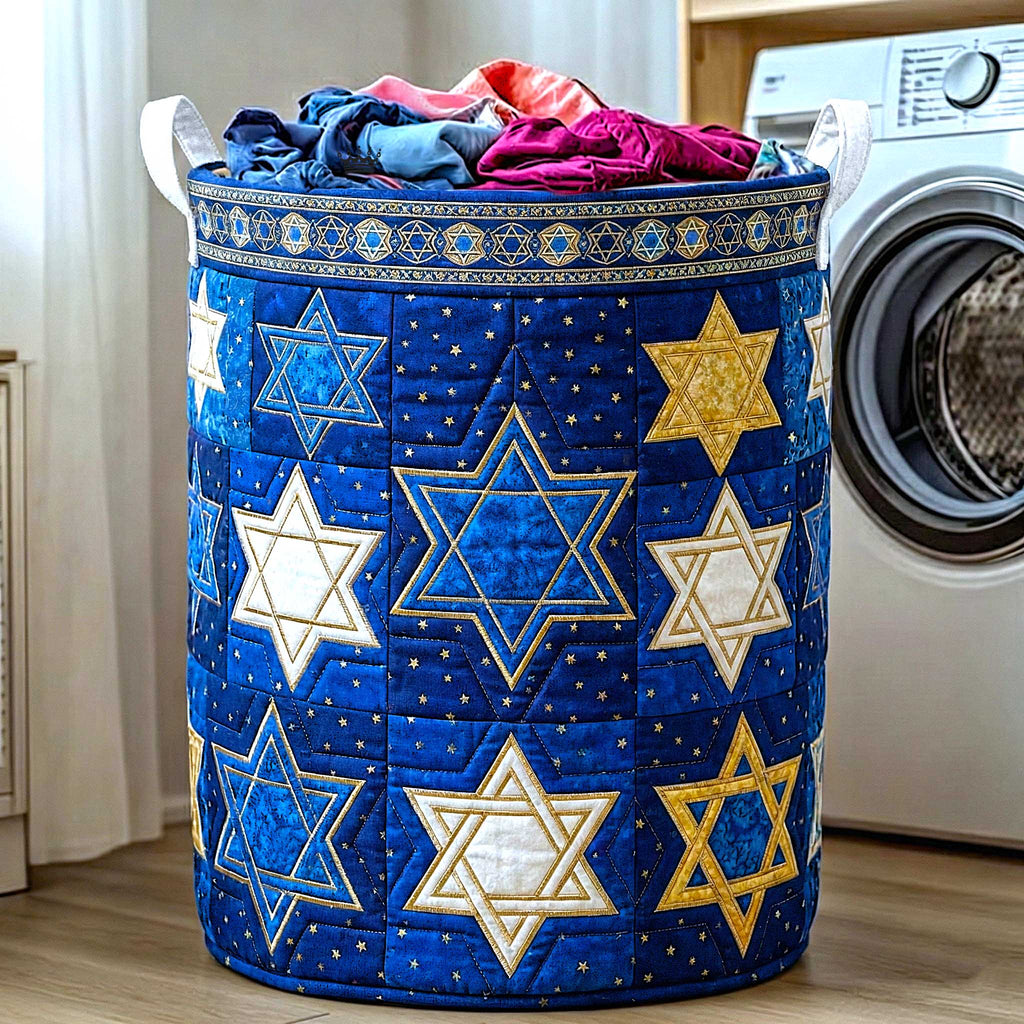 David Emblem Quilted Laundry Basket GFTOMA8978