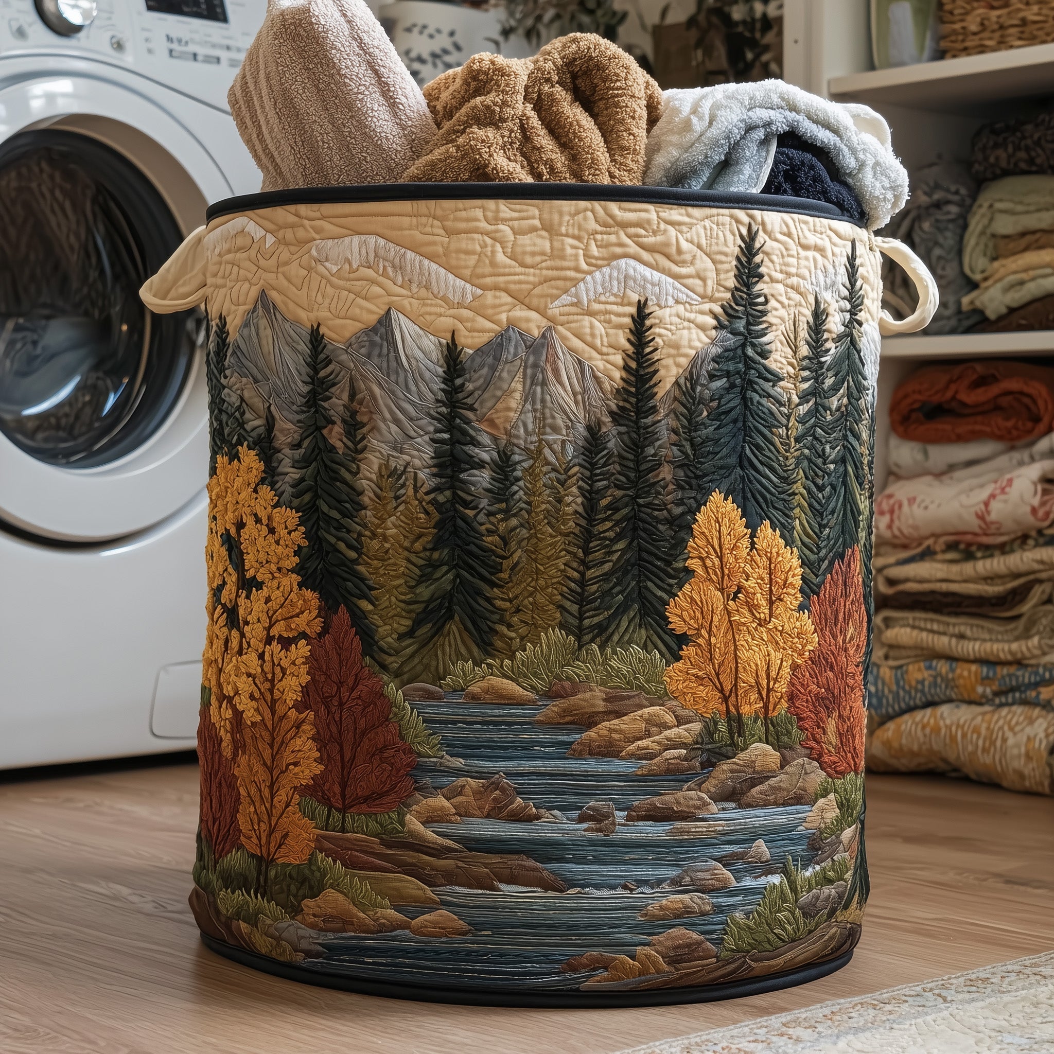 Forest Quilted Laundry Basket GFTONT2781