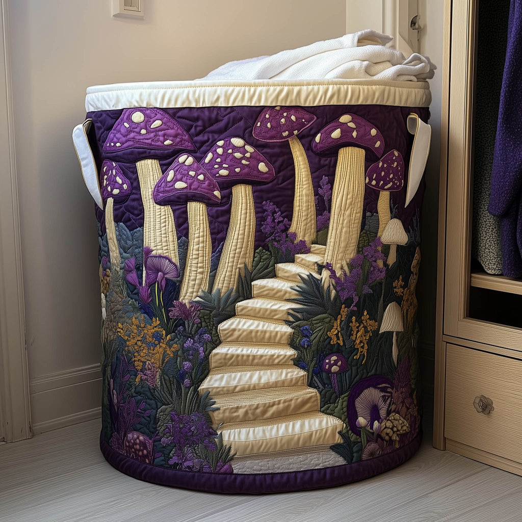 Mystic Mushroom Quilted Laundry Basket GFTONT5793