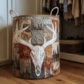 Rustic Antler Quilted Laundry Basket GFTONT5954
