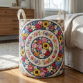 Floral Serenity Quilted Laundry Basket GFTOQA1621
