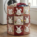 Bunny Serenity Quilted Laundry Basket GFTOQA2223