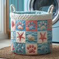 Coastal Paws Quilted Laundry Basket GFTOQM1762