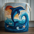 Wave Dolphin Quilted Laundry Basket GFTOQM1981