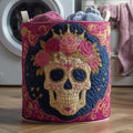 Crowned Skull Quilted Laundry Basket GFTOQM2010
