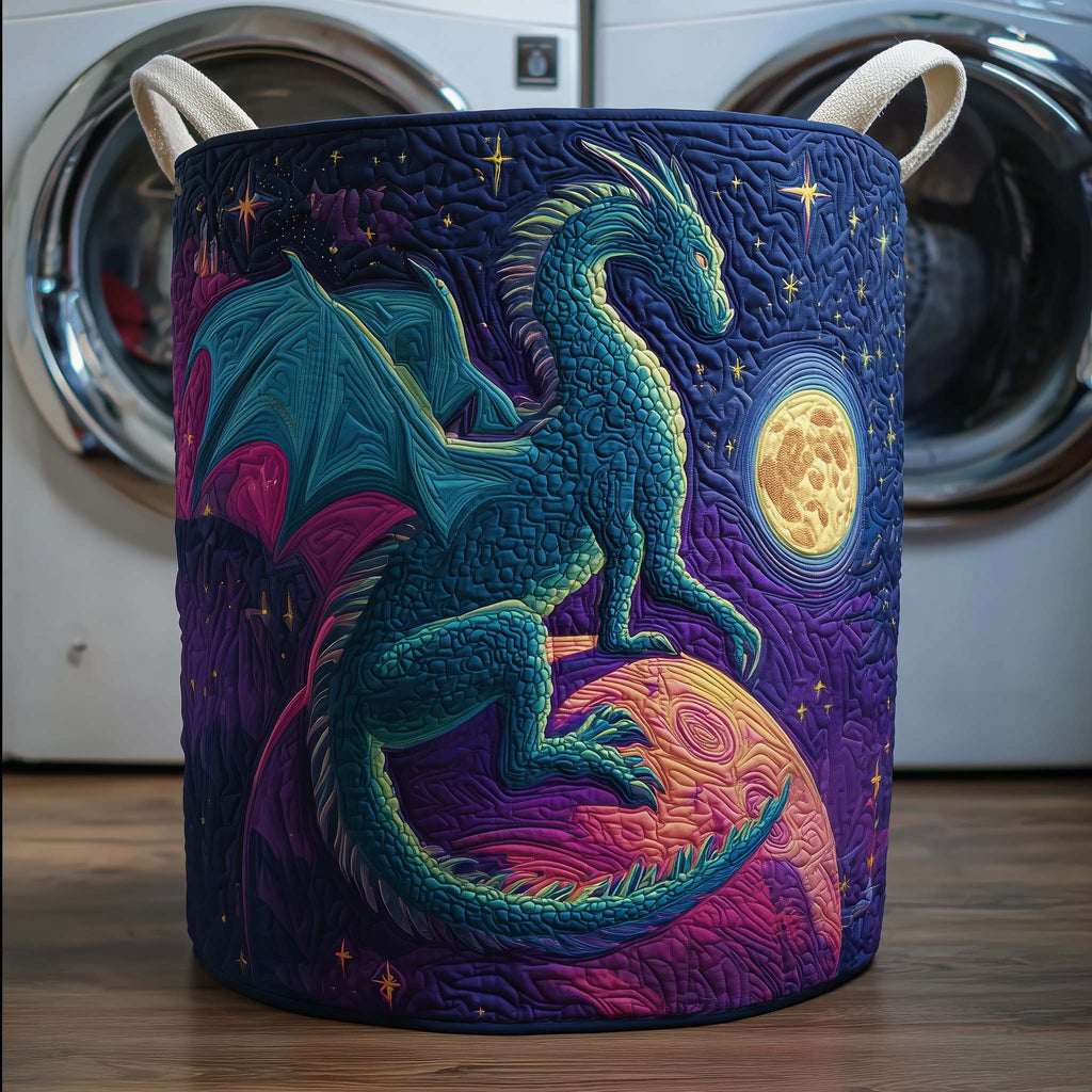 Moon Dragon Quilted Laundry Basket GFTOQM2158