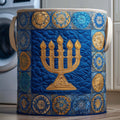 Mosaic Menorah Quilted Laundry Basket GFTOQM2340