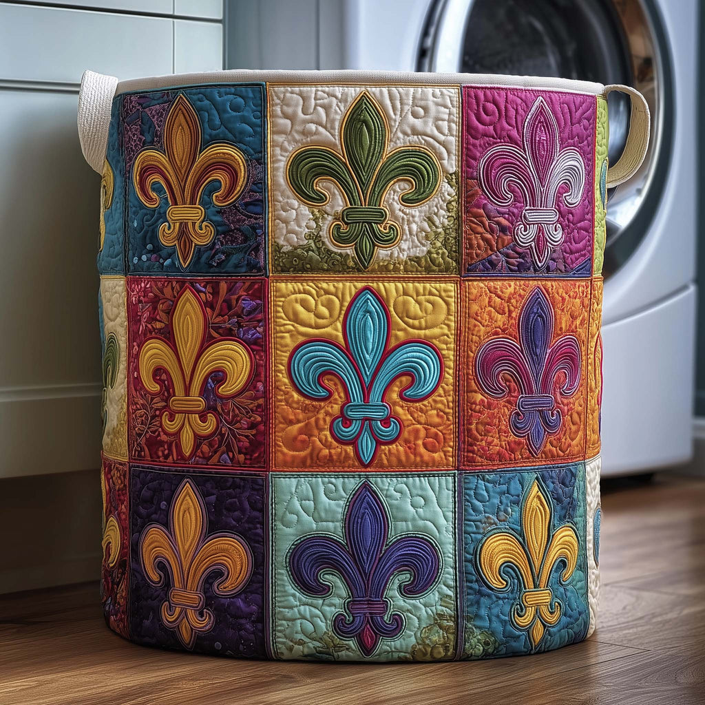 Royal Fleur Quilted Laundry Basket GFTOQM2346