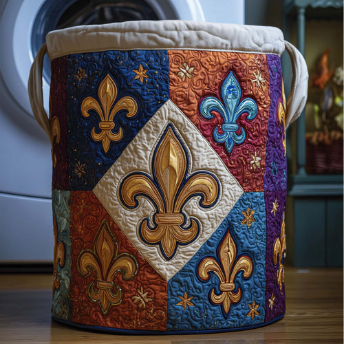 Carnival Blocks Quilted Laundry Basket GFTOQM2347