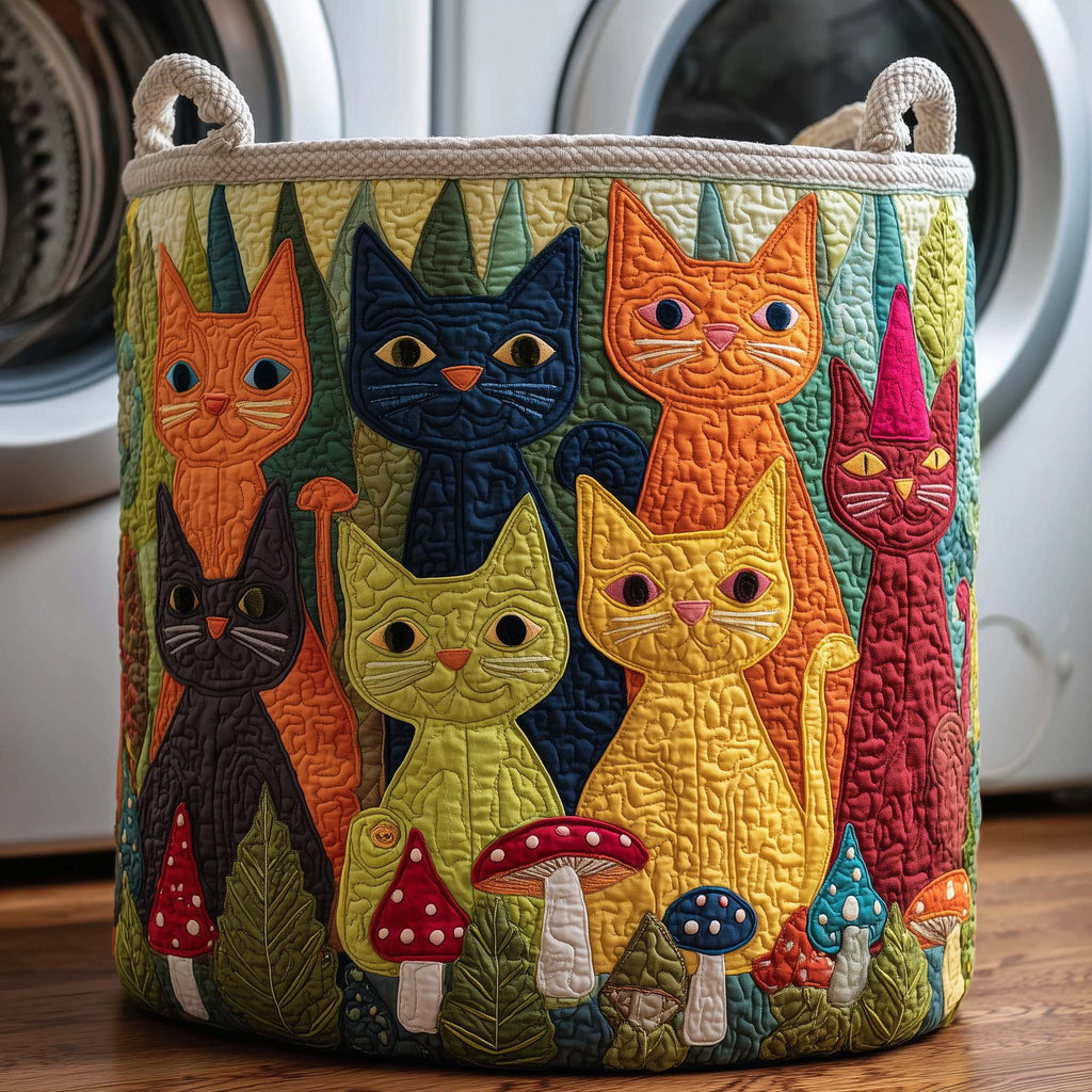 Forest Friends Quilted Laundry Basket GFTOQM2569