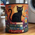Moonlit Cat Quilted Laundry Basket GFTOQM2572