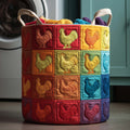 Chicken Patchwork Quilted Laundry Basket GFTOTG2685