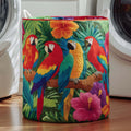 Tropical Parrots Quilted Laundry Basket GFTOTG2760