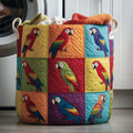 Patchwork Parrot Quilted Laundry Basket GFTOTG2761