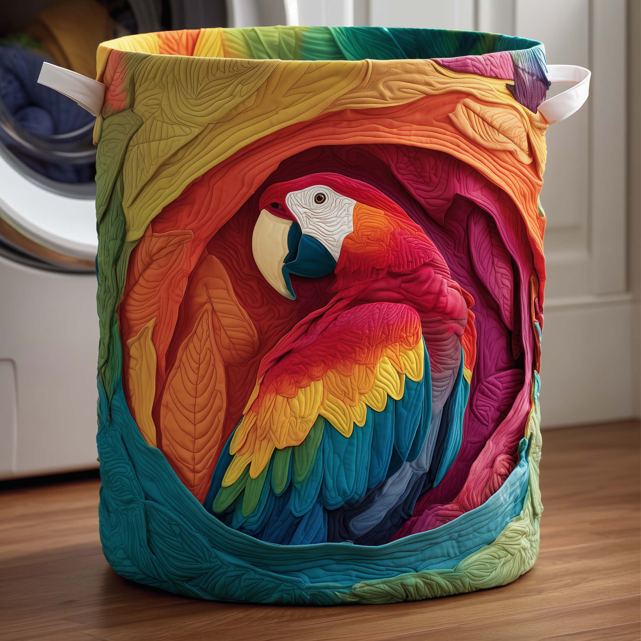 Parrot Paradise Quilted Laundry Basket GFTOTG2763