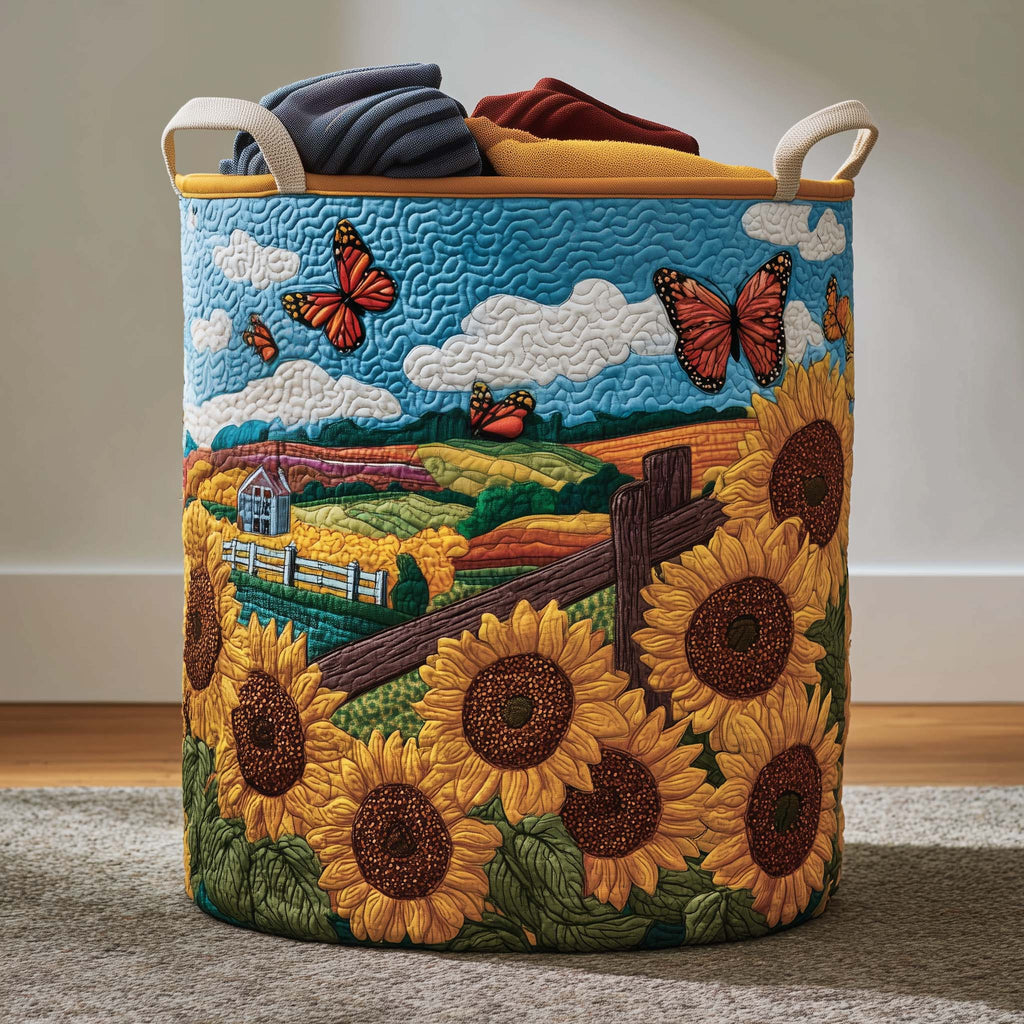 Golden Wings Quilted Laundry Basket GFTOTG2808
