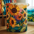 Sunflower Bloom Quilted Laundry Basket GFTOTG2809