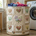 Flower Patchwork Quilted Laundry Basket GFTOTG3635C4