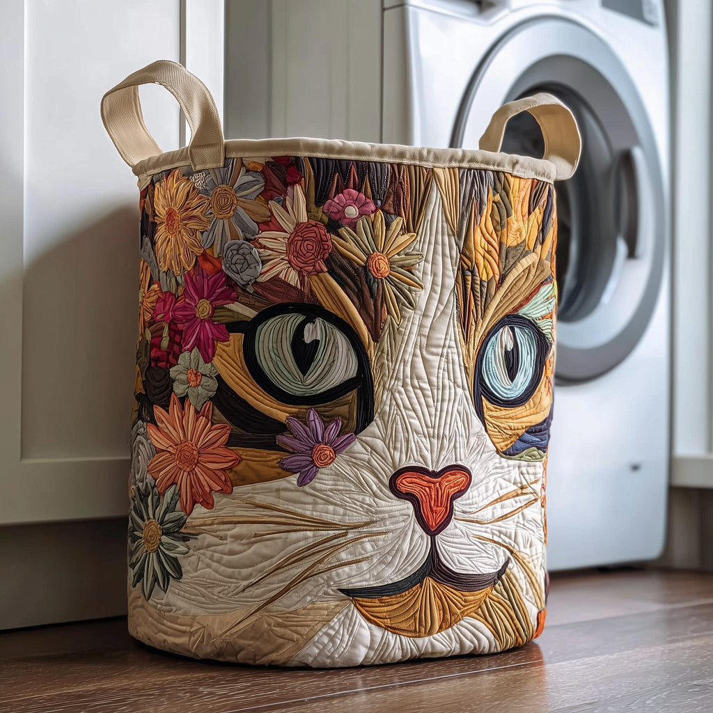 Catitude Quilted Laundry Basket GFTOTP11007