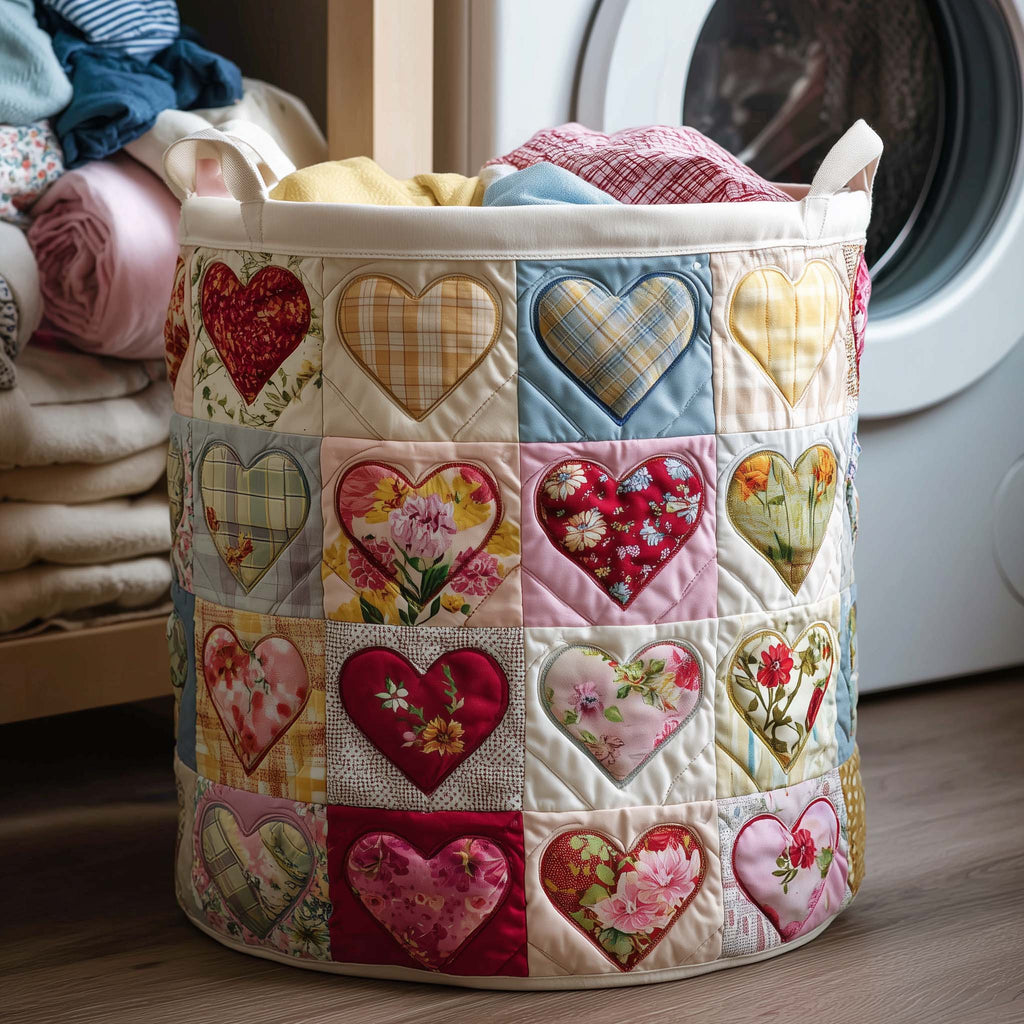Spring Patch Quilted Laundry Basket GFTOTP16260