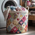 Spring Patch Quilted Laundry Basket GFTOTP16261