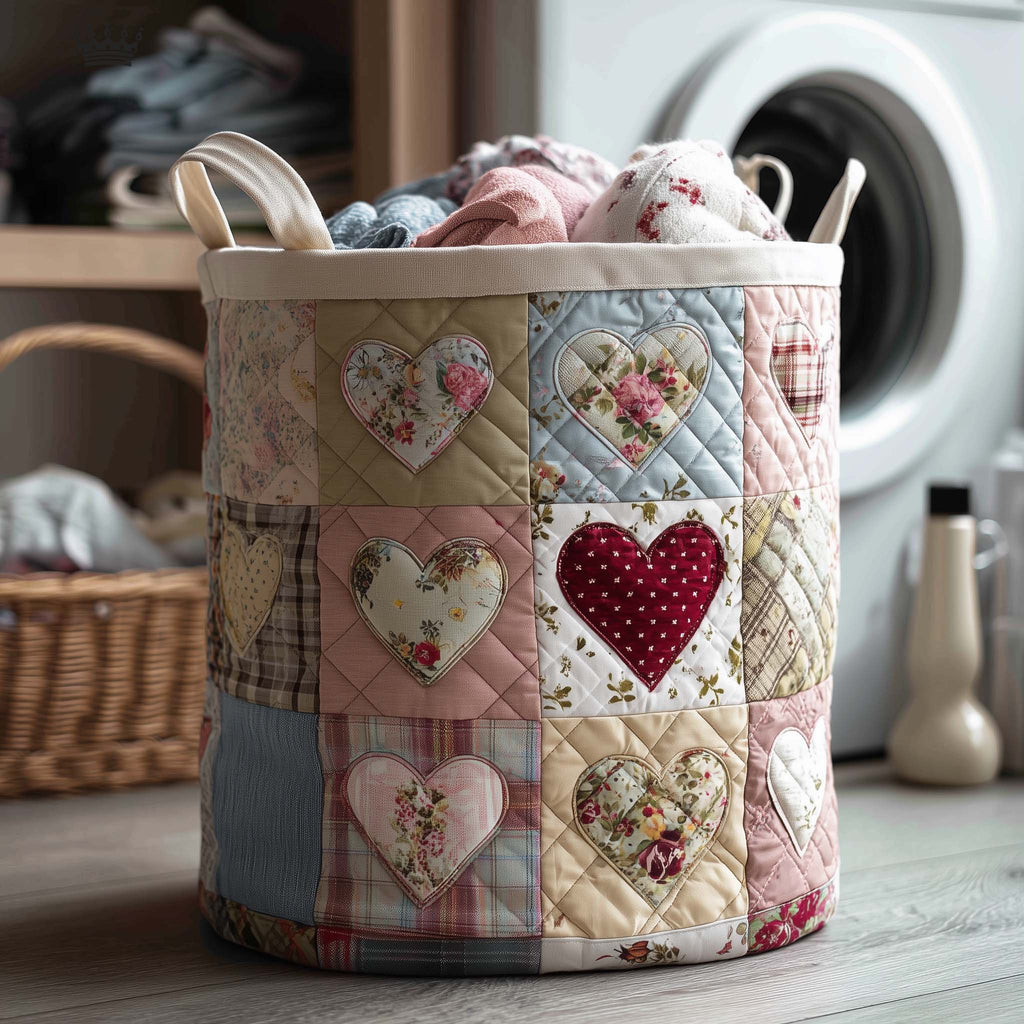 Spring Patch Quilted Laundry Basket GFTOTP16262