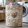 Flower Patchwork Quilted Laundry Basket GFTOTP18268