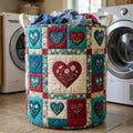 Flower Patchwork Quilted Laundry Basket GFTOTP18271