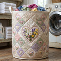 Flower Patchwork Quilted Laundry Basket GFTOTP18272