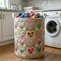Flower Patchwork Quilted Laundry Basket GFTOTP18273