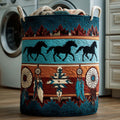Native Horse Quilted Laundry Basket GFTOYC2667