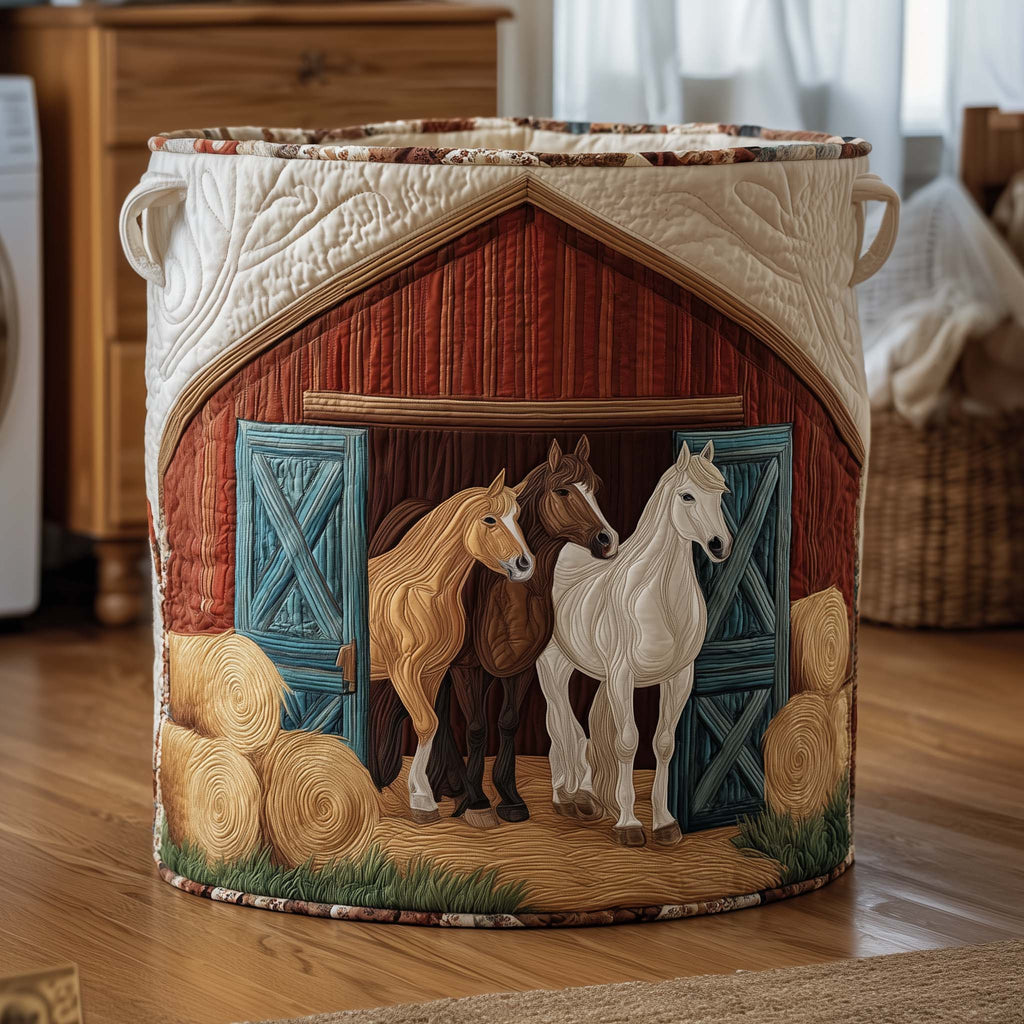 Village Farm Quilted Laundry Basket GFTOYC2923