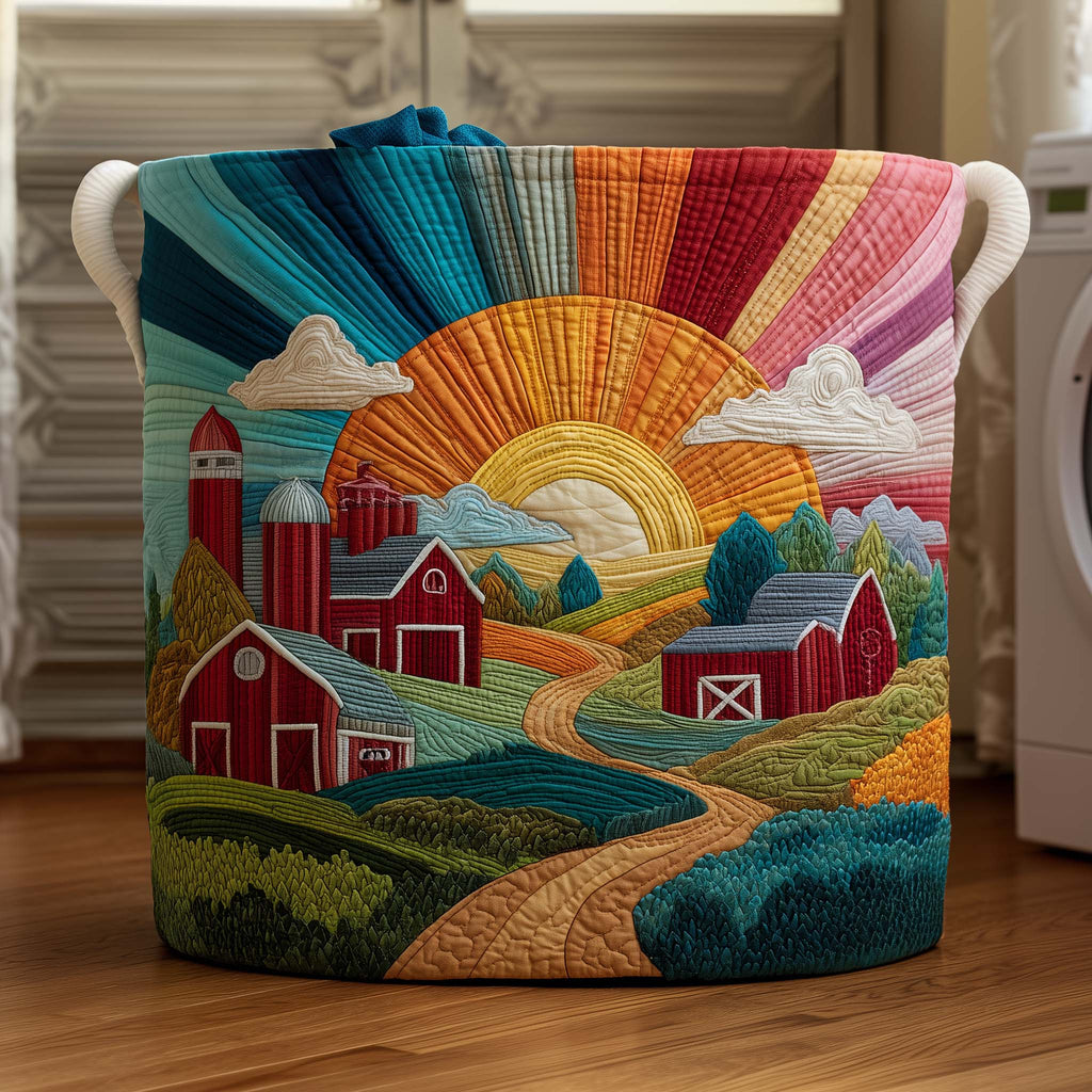 Village Farm Quilted Laundry Basket GFTOYC2925