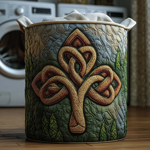 Celtic Clover Quilted Laundry Basket GFTOYC2959