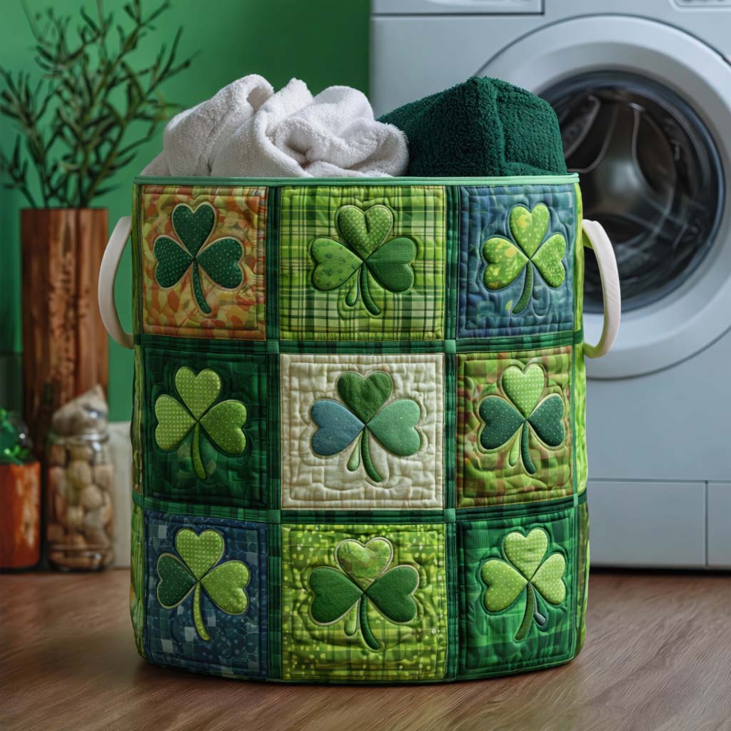 Irish Charm Quilted Laundry Basket GFTOYC2962