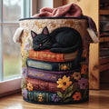 Sleeping Books Quilted Laundry Basket NCU0PVL563